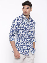 white printed shirt