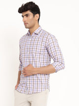 Blue and Brown Check Shirt