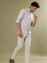 Blue and Yellow Checks Shirt