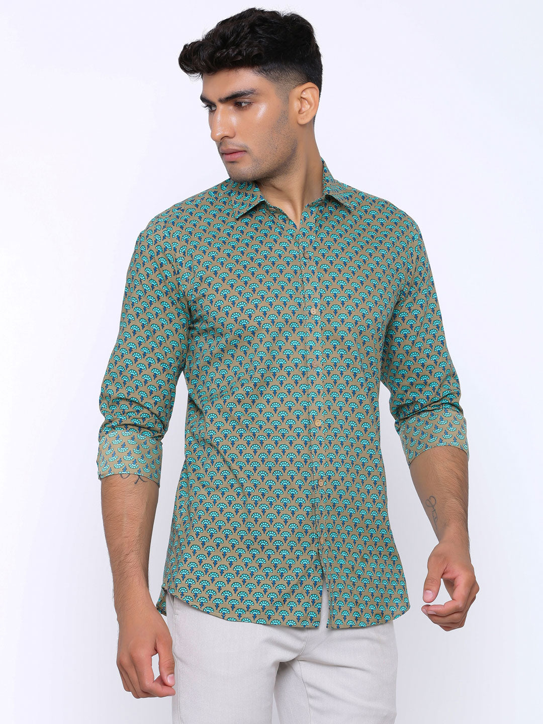 sanganeri printed shirt