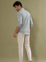 Light Green Checks Shirt