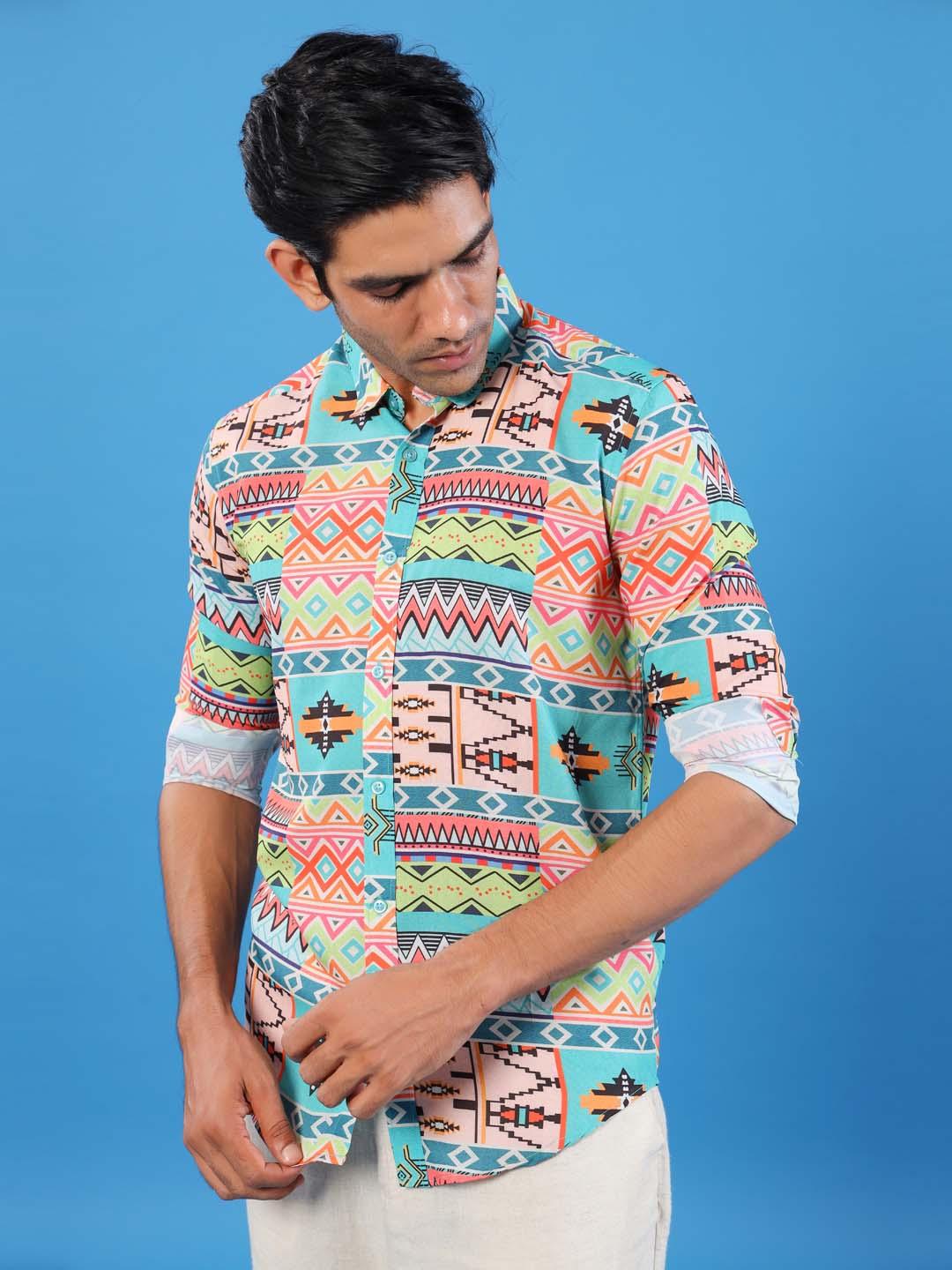 sanganeri printed shirt