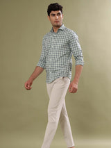 Light Green Checks Shirt