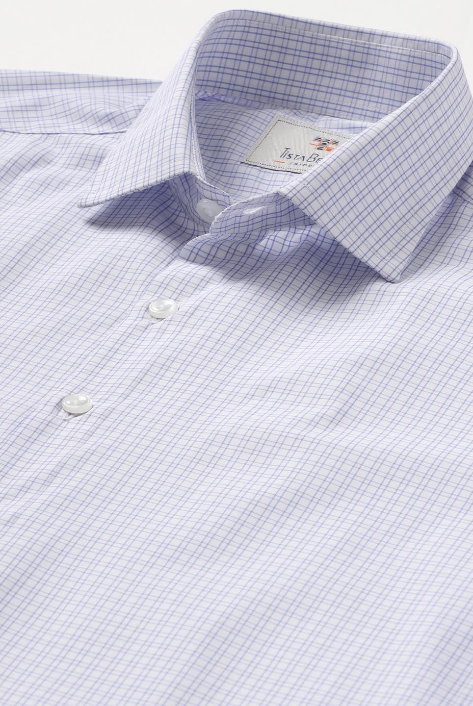 Blue and White Checks Shirt - Tistabene