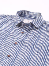 Blue and White Striped Shirt