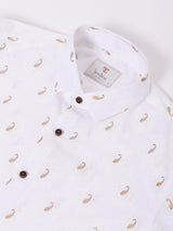 white floral shirt