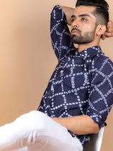 Blue Bandhej Shirt
