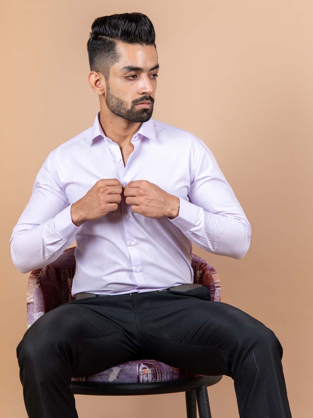 Light Purple Solid Shirt