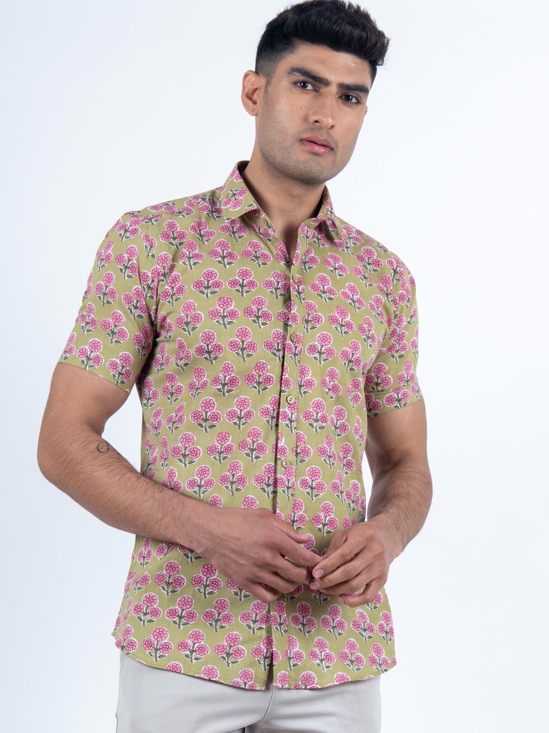 printed cotton shirts for men