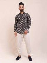 The Desert Cactus Block Print Slim Fit Shirt