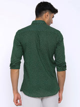 Green Polka Dotted Cotton Shirt