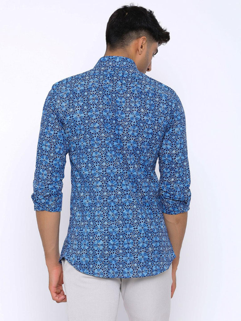 Blue Indigo Floral Shirt - Tistabene