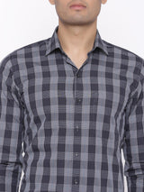 Grey check shirt