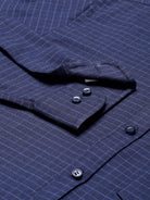 Navy Blue Checks Shirt - Tistabene