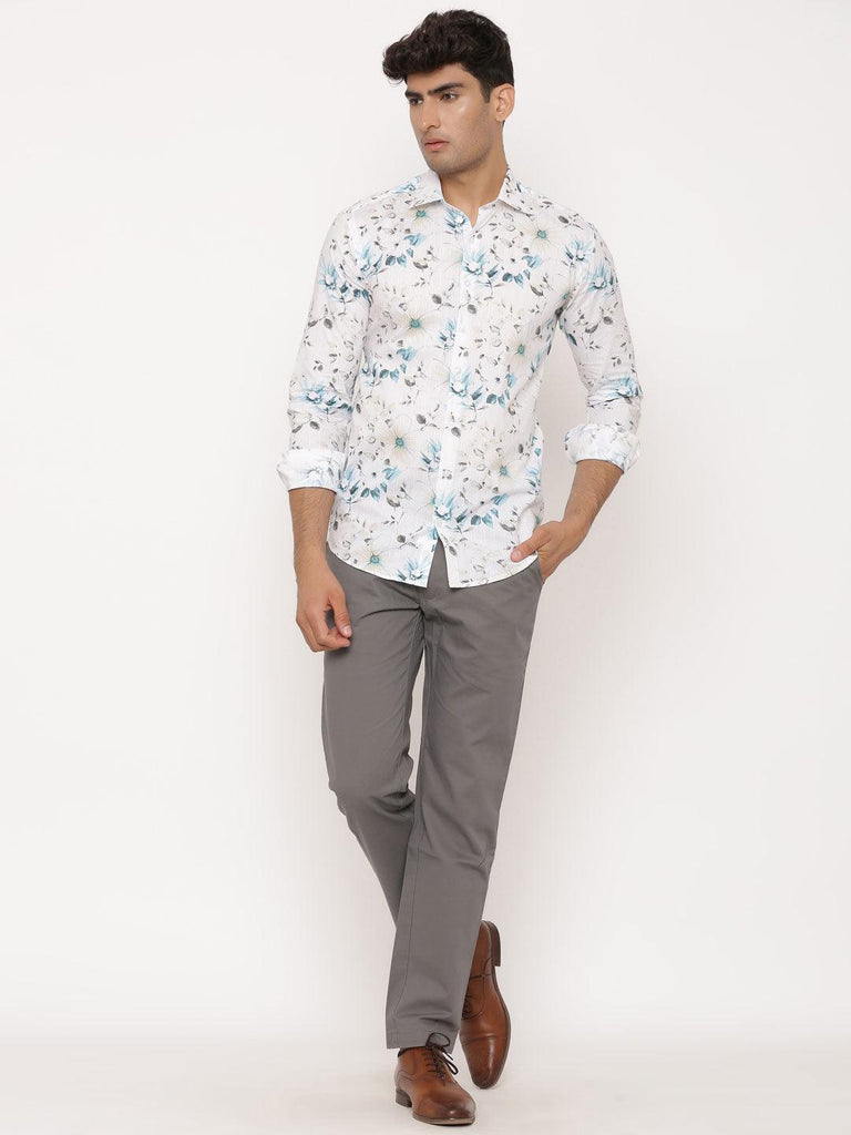 Vibe Floral Printed Cotton Shirt - Tistabene