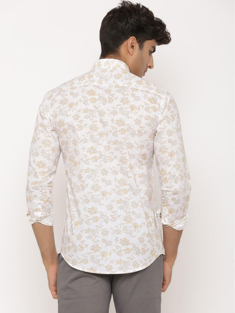 Orion Floral Printed Cotton Shirt - Tistabene