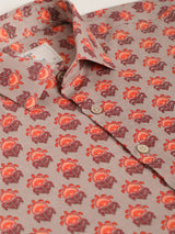 Grey Floral Printed Shirt