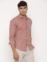 Grey Floral Printed Shirt