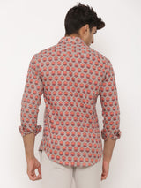 Grey Floral Printed Shirt