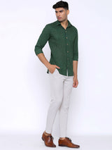 Green Polka Dotted Cotton Shirt