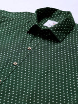 Green Polka Dotted Cotton Shirt