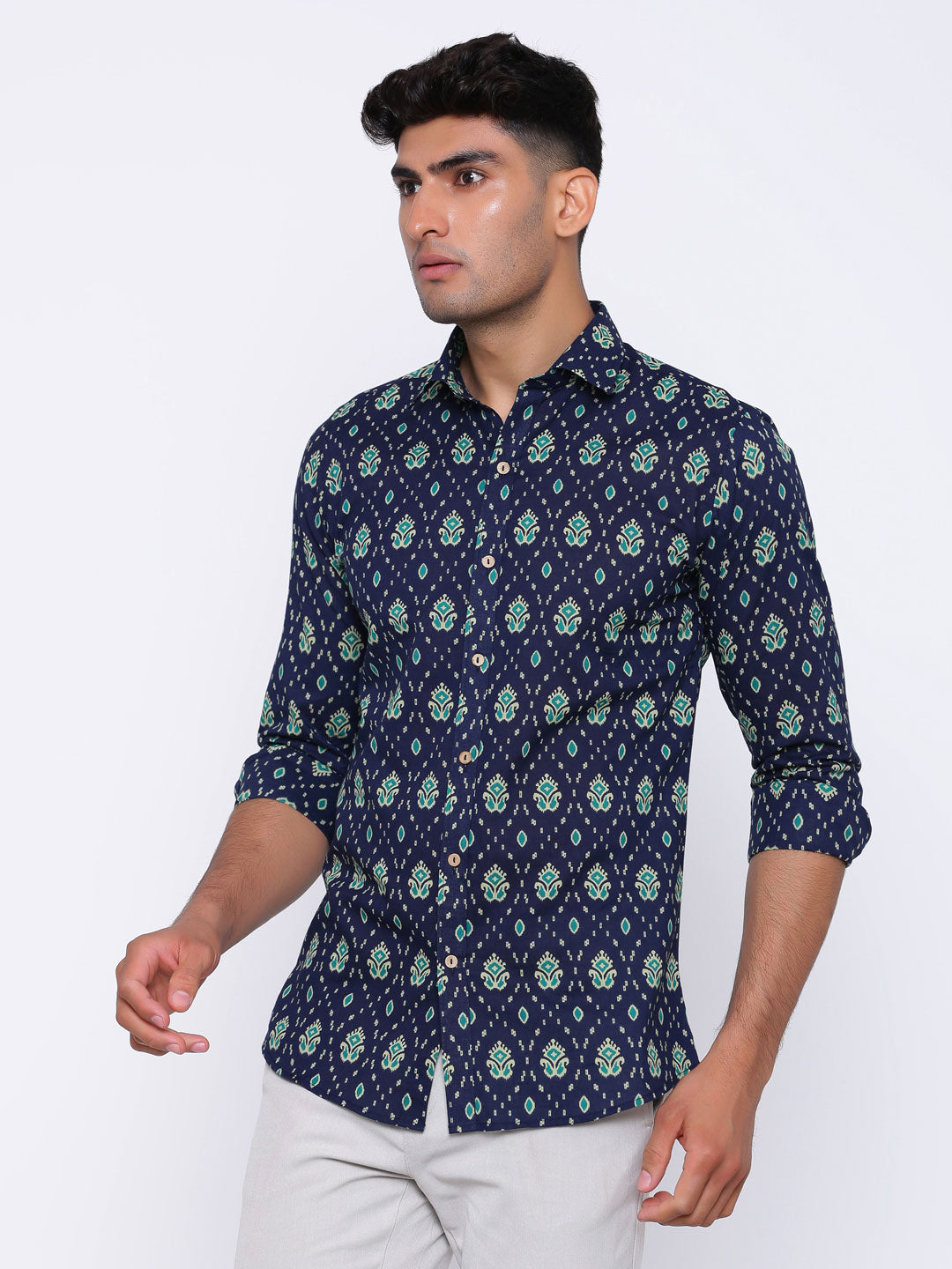 cotton printed shirts for men