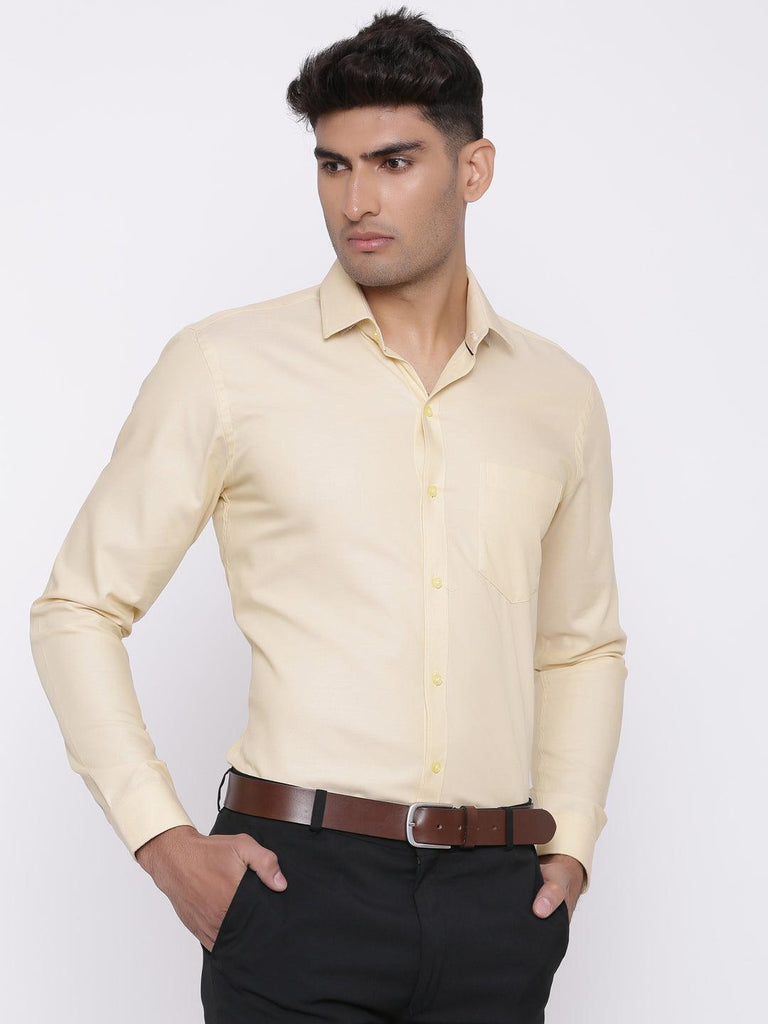 Yellow Egyptian Cotton Shirt - Tistabene
