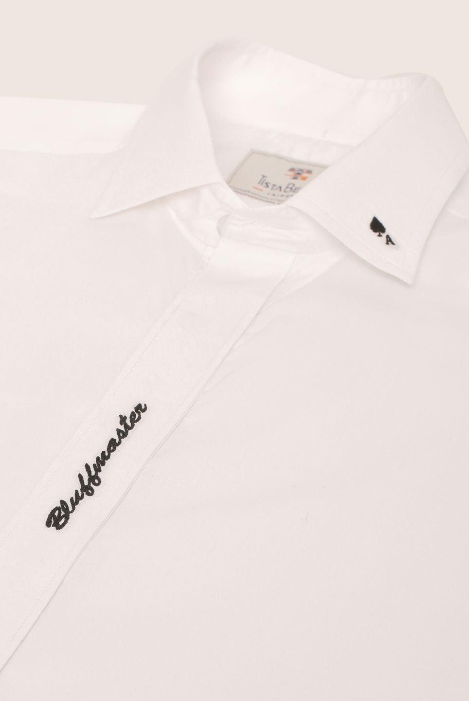 Bluffmaster With Ace Of Spade Embroided White Shirt - Tistabene