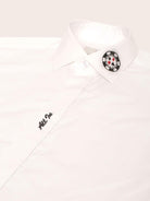 All In With Poker Chip Embroidered White Shirt - Tistabene