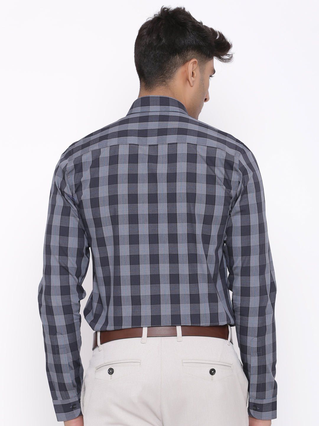 Grey check shirt