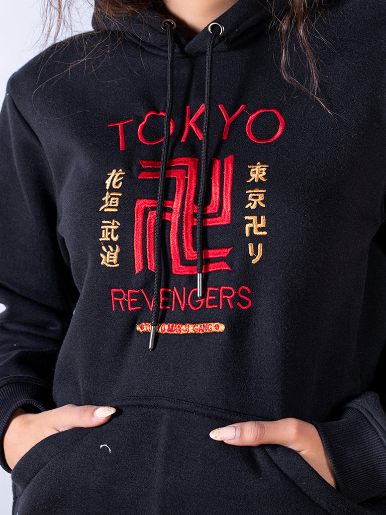 Black Tokyo Manji Revengers Hoodie - Tistabene