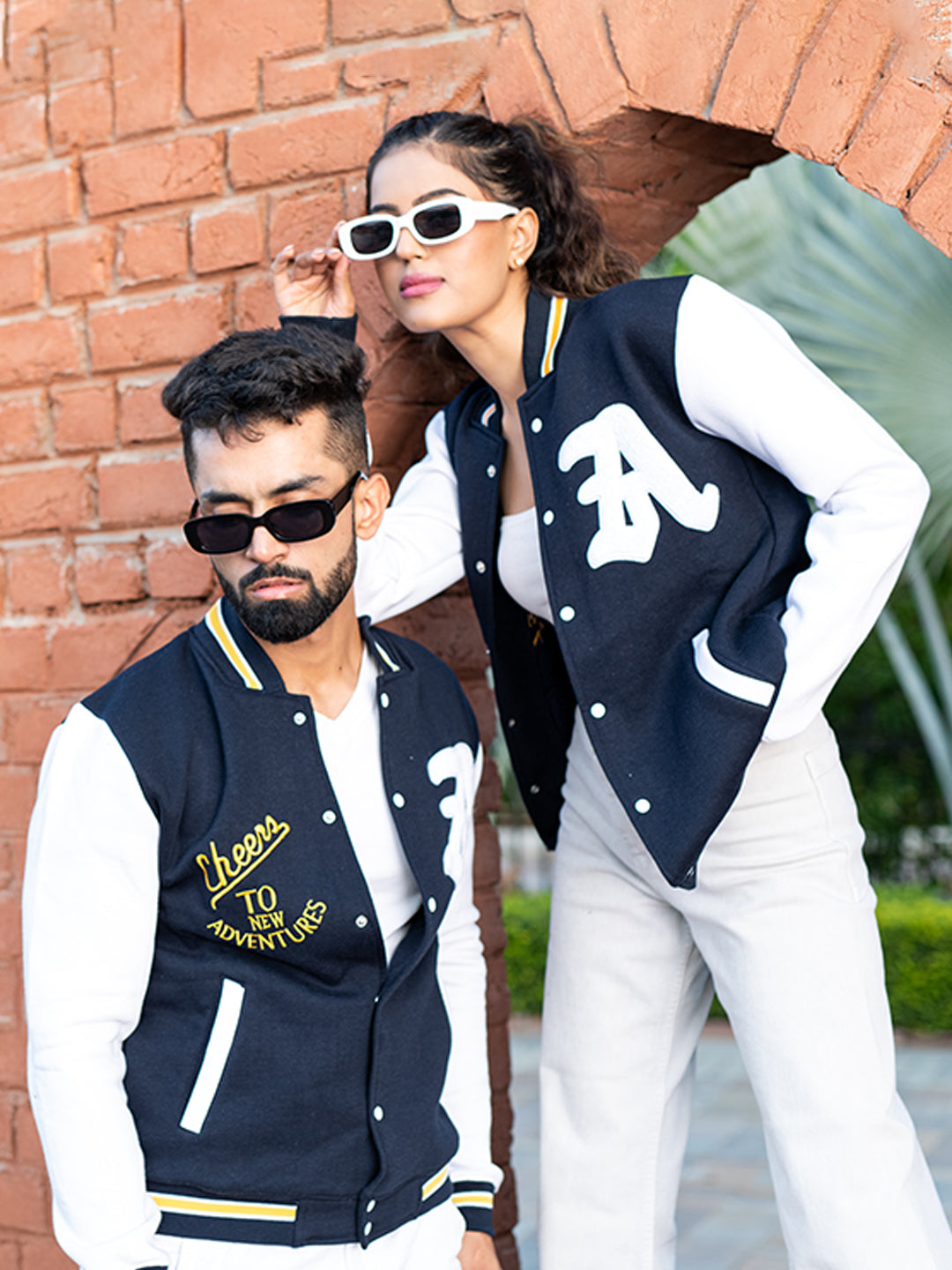 Navy Blue Letterman Jacket with Natural Leather Sleeves - Graduation  SuperStore