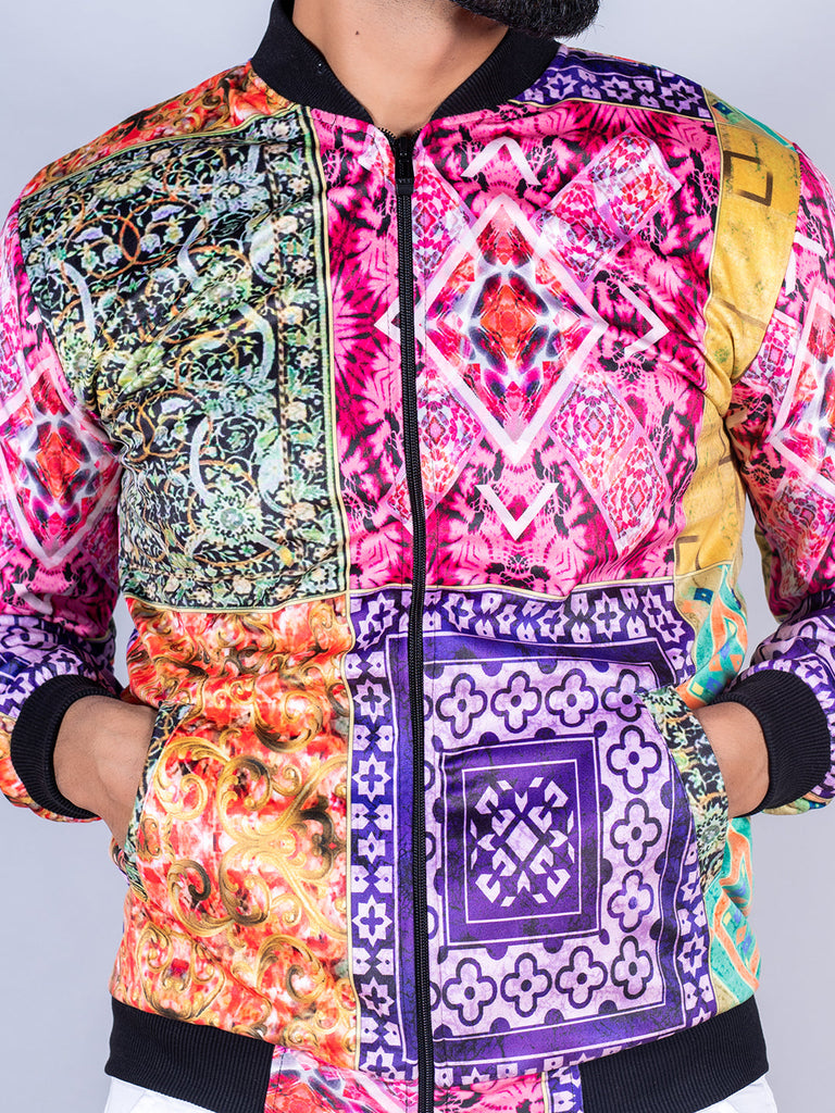 Buy Multicolor Paisley Printed Velvet Jacket Online | Tistabene