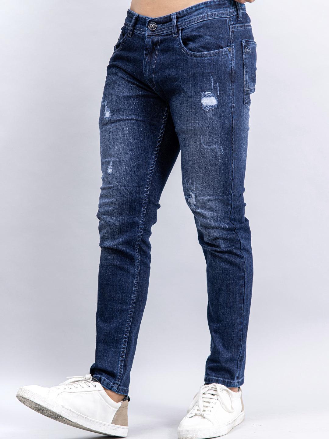 dark blue denim jeans