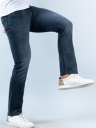 grey boot cut stretchable mens jeans