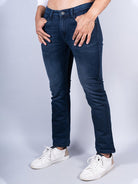blue boot cut stretchable mens jeans