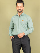 Green Stripes Shirt With Embroided Elephant - Tistabene