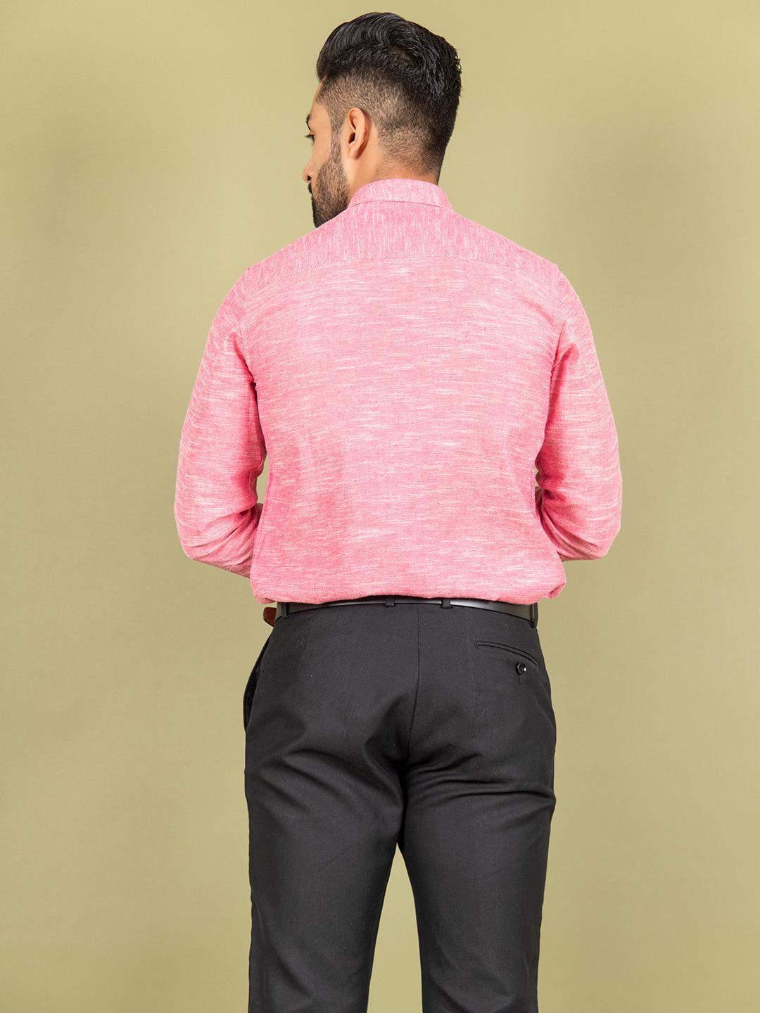 Pink Cotton Linen Shirt - Tistabene