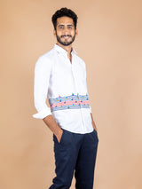 Boat Printed Cotton Shirt