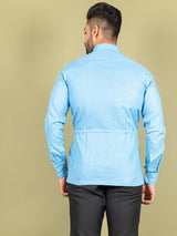 Blue Orion 4 Pocket Linen Shirt - Tistabene