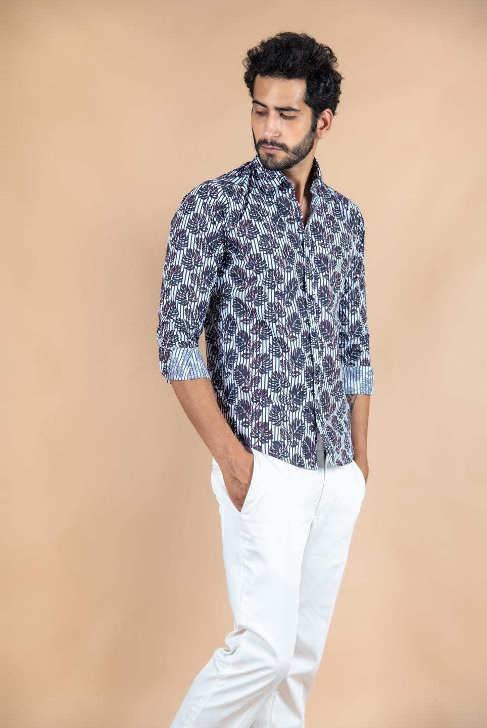 Striped Tropical Shirt - Tistabene