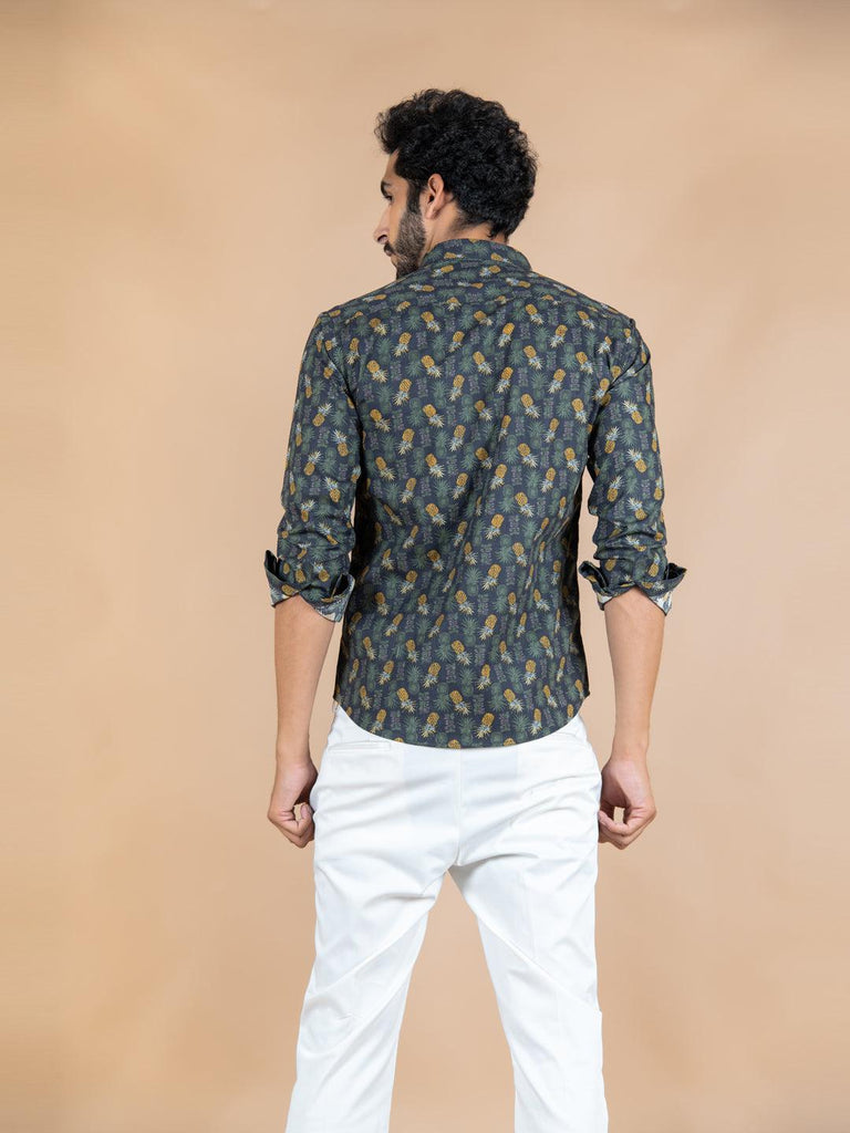 Pineapple Printed Cotton Shirt - Tistabene