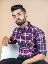 Pink check shirt