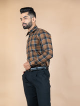 cotton check shirt for men
