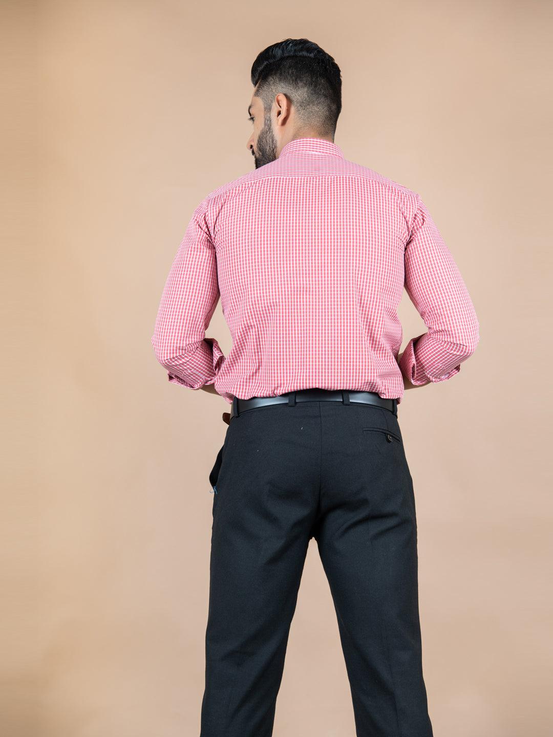 Pink Mini Checks Cotton Shirt - Tistabene