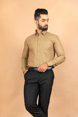 Khaki Cotton Shirt - Tistabene