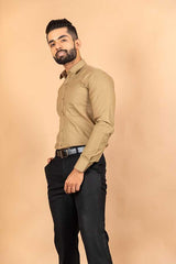 Khaki Cotton Shirt - Tistabene