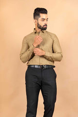Khaki Cotton Shirt - Tistabene