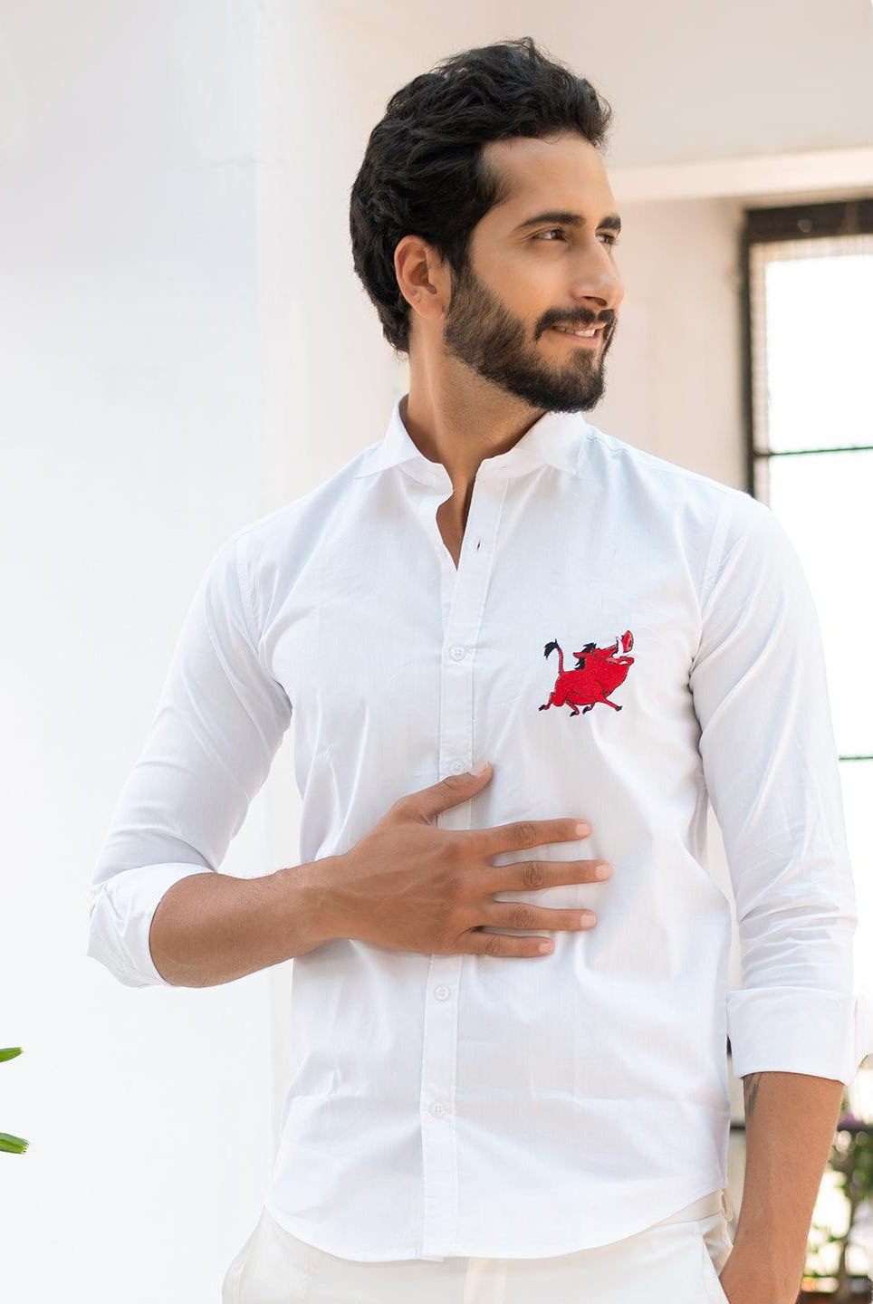 Pumba Embroidered Cotton Shirt - Tistabene