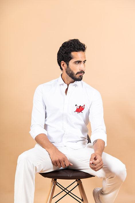 Pumba Embroidered Cotton Shirt - Tistabene